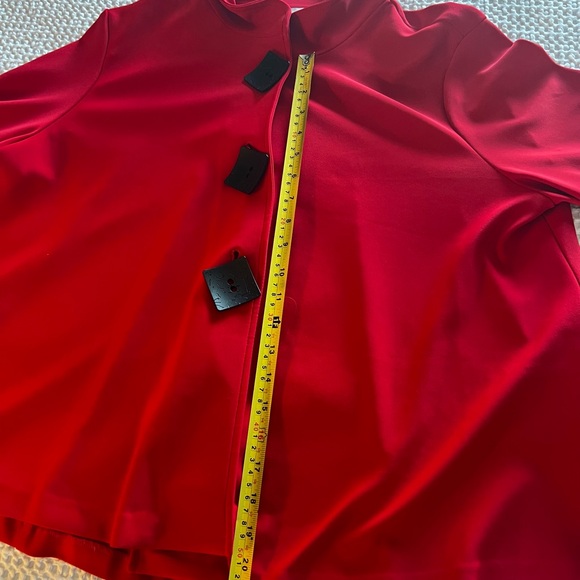 Joseph Ribkoff Sophisticated Red Classic Flutter Sleeve Office Jacket size 16 - Picture 6 of 6